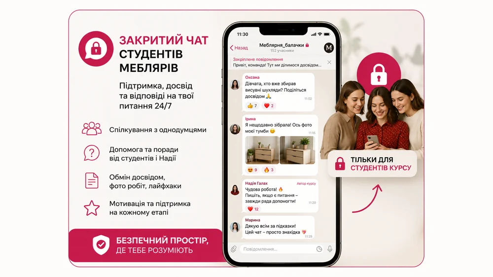 Закритий чат студентів курсу в Telegram