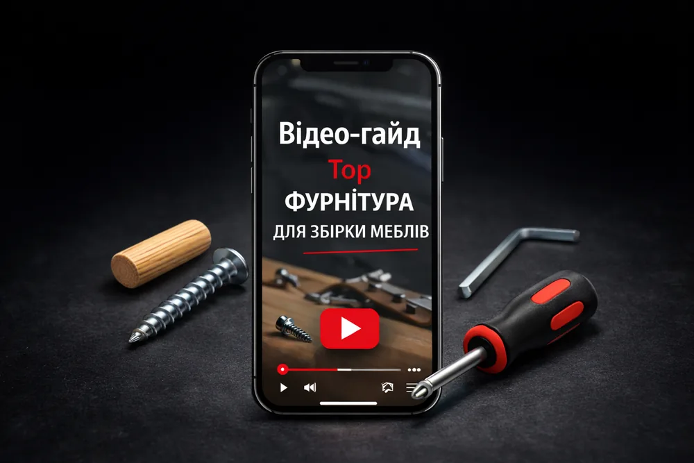 Відео-гайд по фурнітурі для збірки меблів